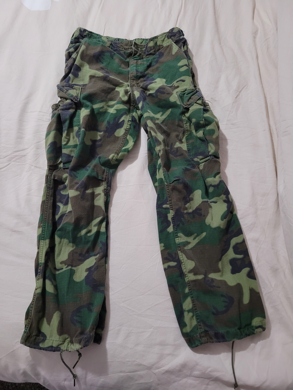 Camo Cargo Pants - Green Woodland Print